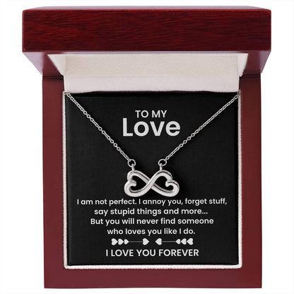 Love Gift for Wife from Husband - Sentimental Jewelry for Valentine’s Day, Anniversary, Birthday & Christmas - Endless Love Necklace