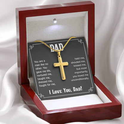Dad - You are a man like no other - Present for Dad - Artisan Cross Necklace