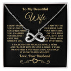 To My Wife Necklace - Loving Gift from Husband, Sentimental Jewelry for Christmas, Valentine’s Day & Birthday Celebrations - Endless Love Necklace