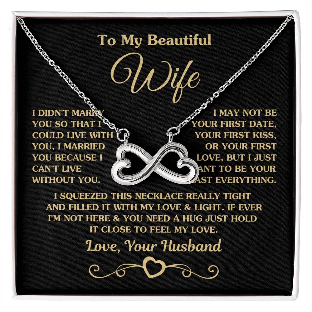 To My Wife Necklace - Loving Gift from Husband, Sentimental Jewelry for Christmas, Valentine’s Day & Birthday Celebrations - Endless Love Necklace