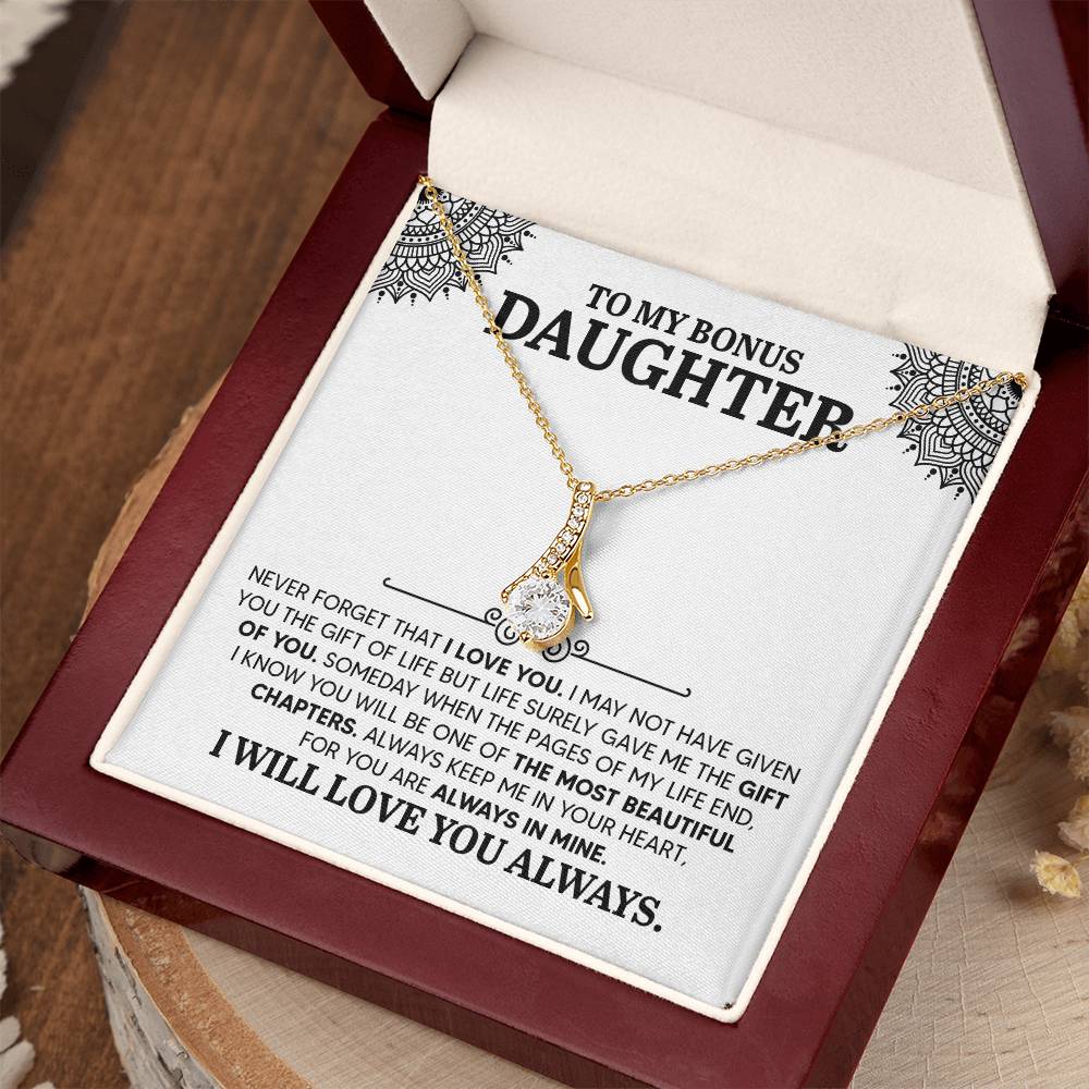 To My Daughter Necklace – Birthday Christmas Gift Necklace for Daughter – Alluring Beauty Necklace