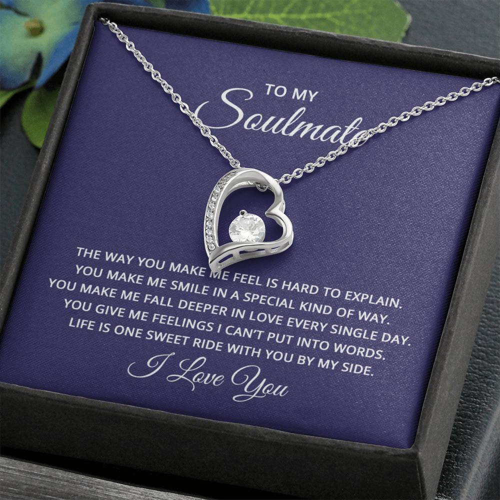 To My Soulmate Necklace - Best Gift for Soulmate for Valentine’s Day & Beyond - Forever Love Necklace