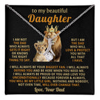 To My Daughter Necklace - Everyday Love Jewelry Gift from Dad for Daughter’s Birthday & Just Because - Alluring Beauty Necklace