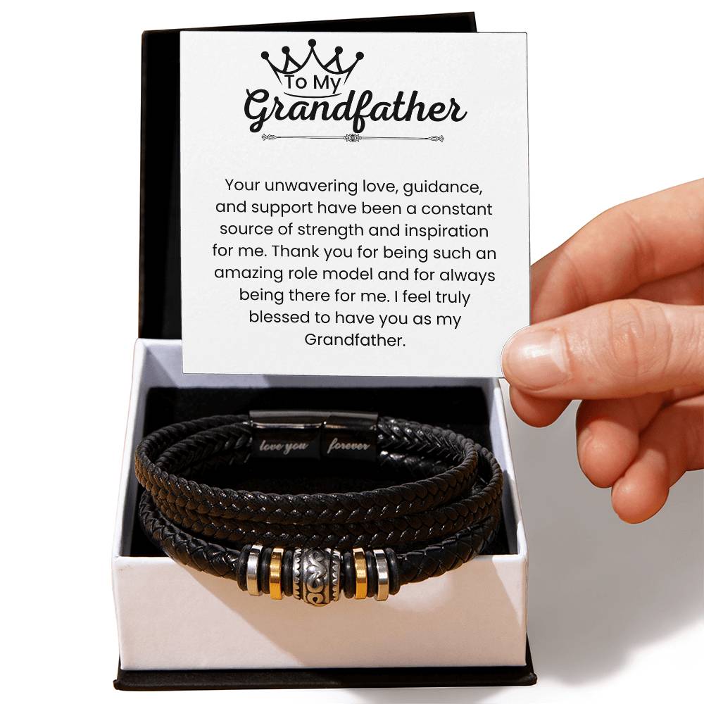 To My Grandfather - Your Unwavering Love - Gift for Grandpa - Love You Forever Bracelet