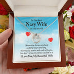To My Navy Wife Necklace - Romantic Jewelry for Valentine’s Day & Anniversaries - Lucky In Love Necklace