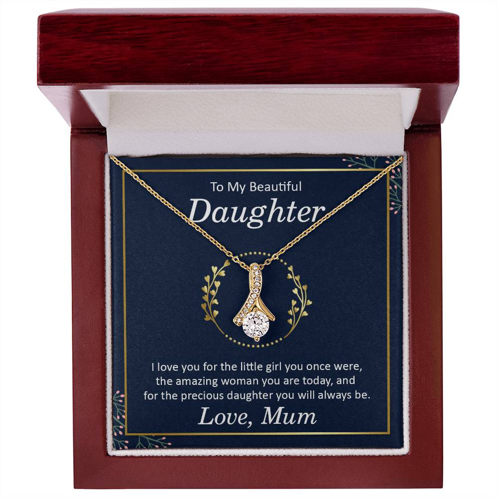 To My Daughter Necklace – Mum to Daughter Present for Graduation – Alluring Beauty Necklace
