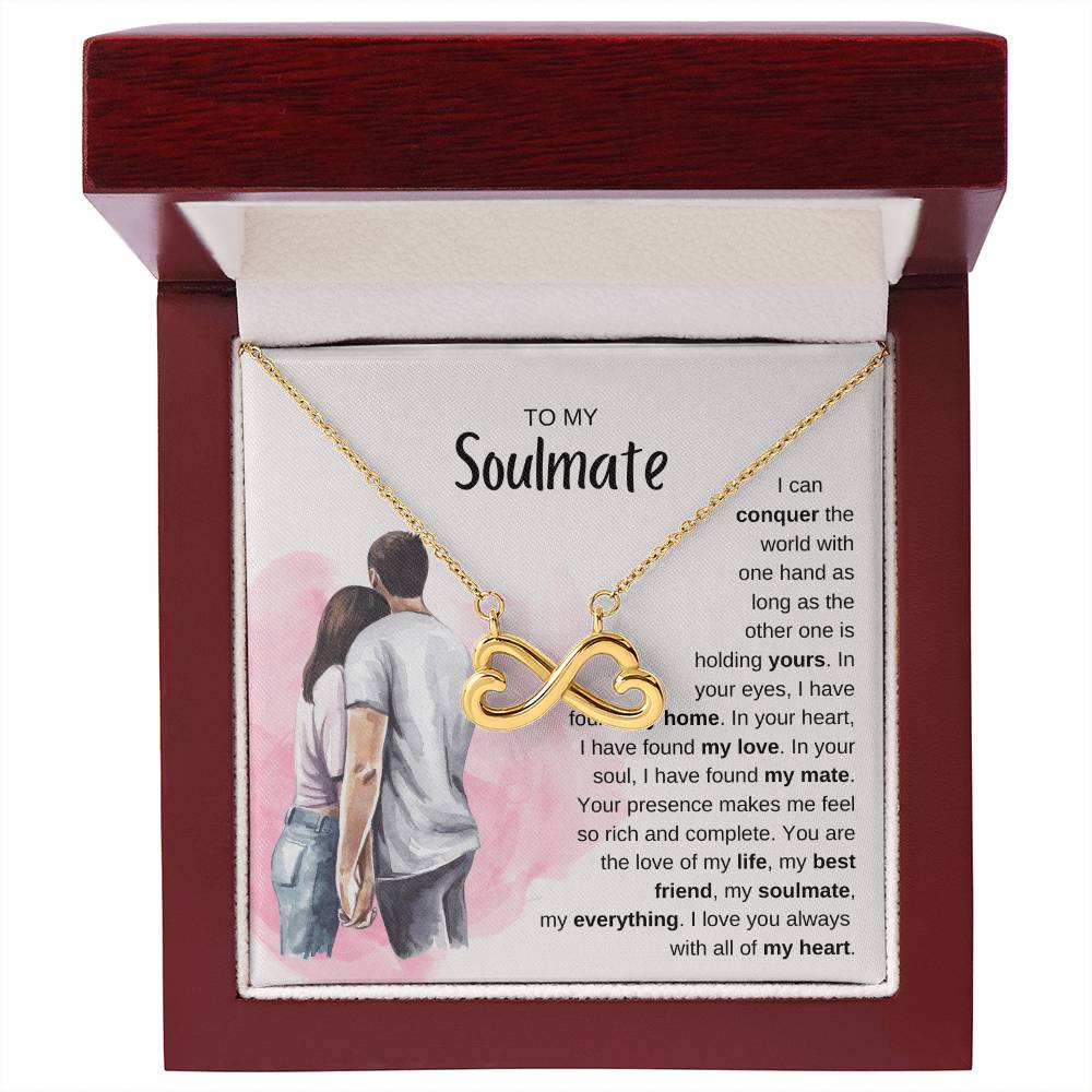 To My Soulmate Necklace - Best Soulmate Gift Idea for Valentine’s Day & Everyday Romance - Endless Love Necklace