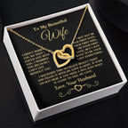Best Romantic Gift for Wife - Jewelry from Husband - Interlocking Hearts Necklace