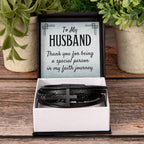 To My Husband - Gift for Husband from Wife - Men's Cross Bracelet