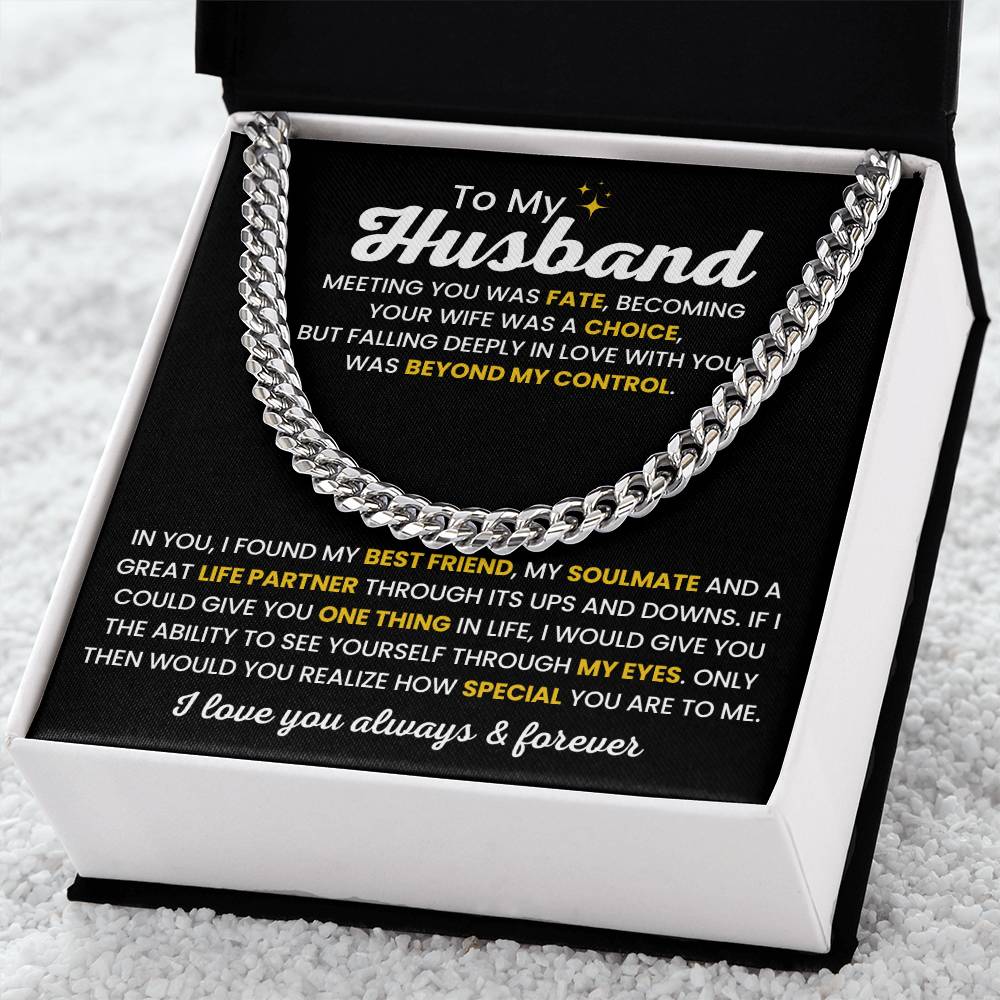 Jewelry Gift for Husband from Wife - Meeting you was fate - Birthday & Valentine’s Day for Him