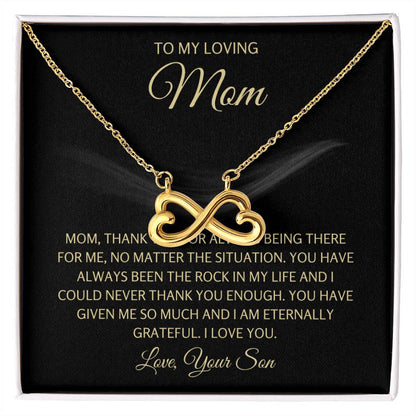 To My Loving Mom - Mom Gift from Son - I Love You - Endless Love Necklace