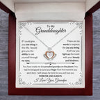 To My Granddaughter Necklace – Birthday & Graduation Gift from Grandpa – Crown Pendant Necklace