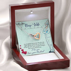 To My Nurse Wife Necklace - Sweet Romantic Jewelry for Wife - Interlocking Hearts Necklace
