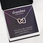 Present for Grandma - Interlocking Hearts Necklace