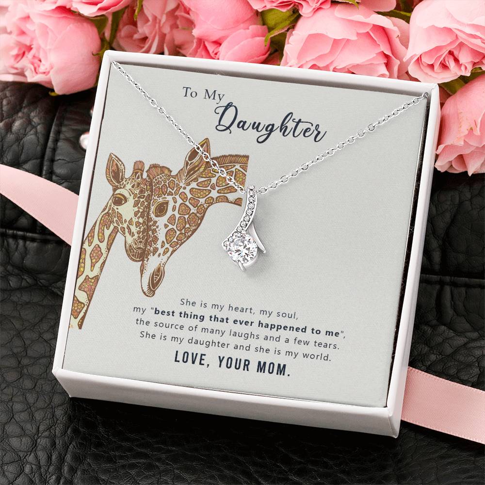 To My Daughter Necklace – Holiday Gift for Daughter Graduation from Mom – Alluring Beauty Necklace