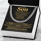To My Son - You are braver than you believe - Cuban Link Chain Gift for Son
