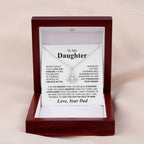 To My Daughter Necklace - Sentimental Surprise Gift from Dad - Anchor Pendant Necklace