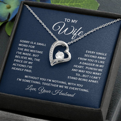 Romantic Gift for Wife from Husband - Meaningful Jewelry for Birthday, Anniversary, Christmas & Valentine’s Day - Forever Love Necklace
