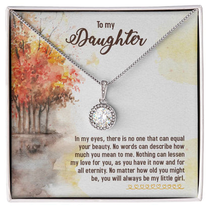 To My Daughter Necklace – Daughter Birthday & Graduation Jewelry Surprise – Eternal Hope Necklace
