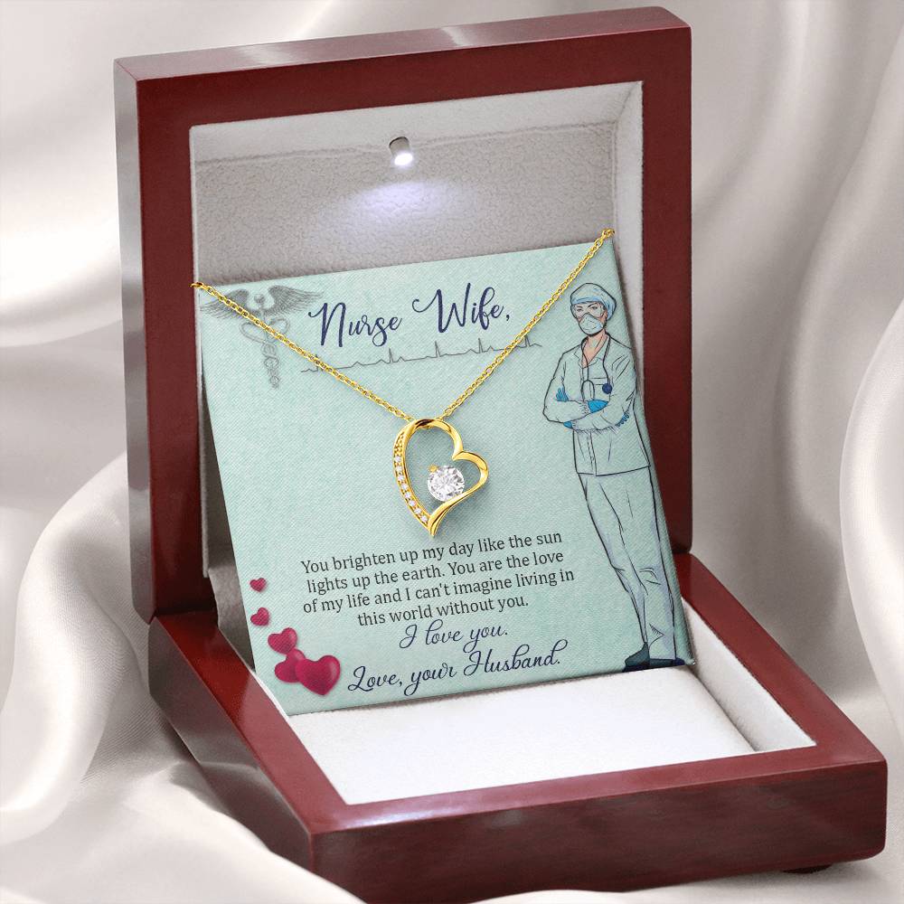 To my nurse Wife Gift from Husband - Forever Love Necklace