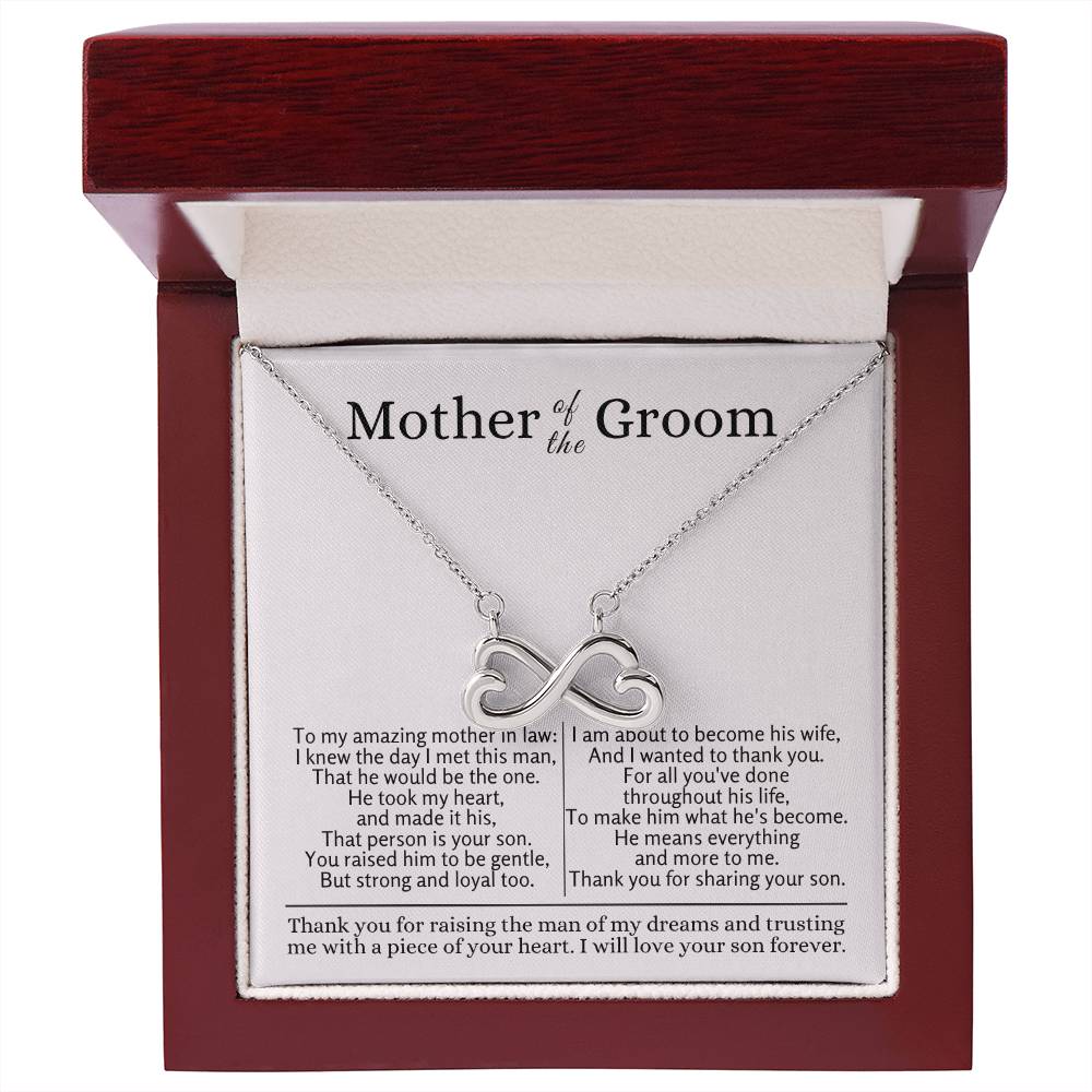 Mother of the Groom - Present for Mother in Law - Thank you for raising the man of my dreams - Endless Love Necklace