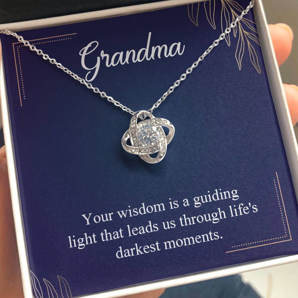 Gift for Grandma - Life's Darkest Moments - Love Knot Necklace