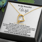 Meaningful Wife Jewelry from Husband - Romantic Gift for Birthday, Christmas, Anniversary & Valentine’s Day - Forever Love Necklace