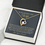 To My Smokin' Hot Wife - Birthday Gift from Husband - Romantic Jewelry for Valentine’s Day & Anniversaries - Forever Love Necklace