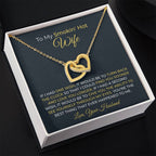 Romantic Gift for Smokin' Hot Wife - Jewelry from Husband for Valentine’s Day - Interlocking Hearts Necklace