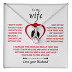 To My Wife Necklace - Touching Romantic Gift for Wife from Husband for Christmas, Anniversary & Valentine’s Day - Alluring Beauty Necklace