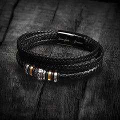 Meaningful Bracelet for Son, Leather Jewelry Gift with Heartfelt Message, To My Son