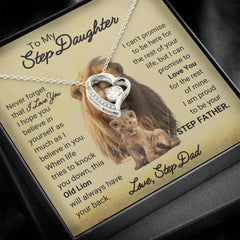 Stepdaughter Jewelry Necklace, Thoughtful Gift with Message of Love, To My Stepdaughter
