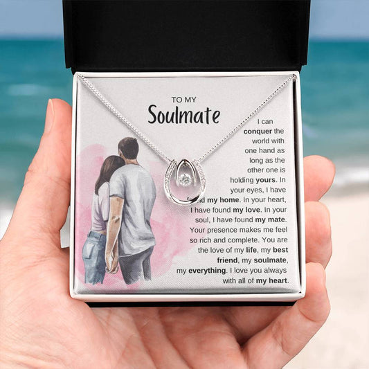 To My Soulmate Necklace - Perfect Gift for Romantic Celebrations & Appreciation Days - Lucky In Love Necklace