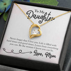 To My Daughter Necklace – Daughter Birthday Graduation Celebration Gift – Forever Love Necklace