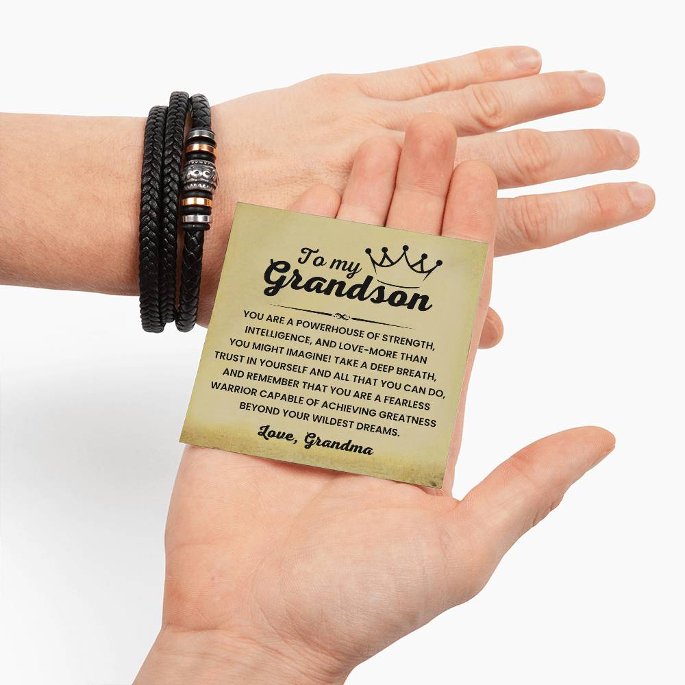 To My Grandson – Graduation, Holiday Gift from Grandma – Love You Forever Bracelet