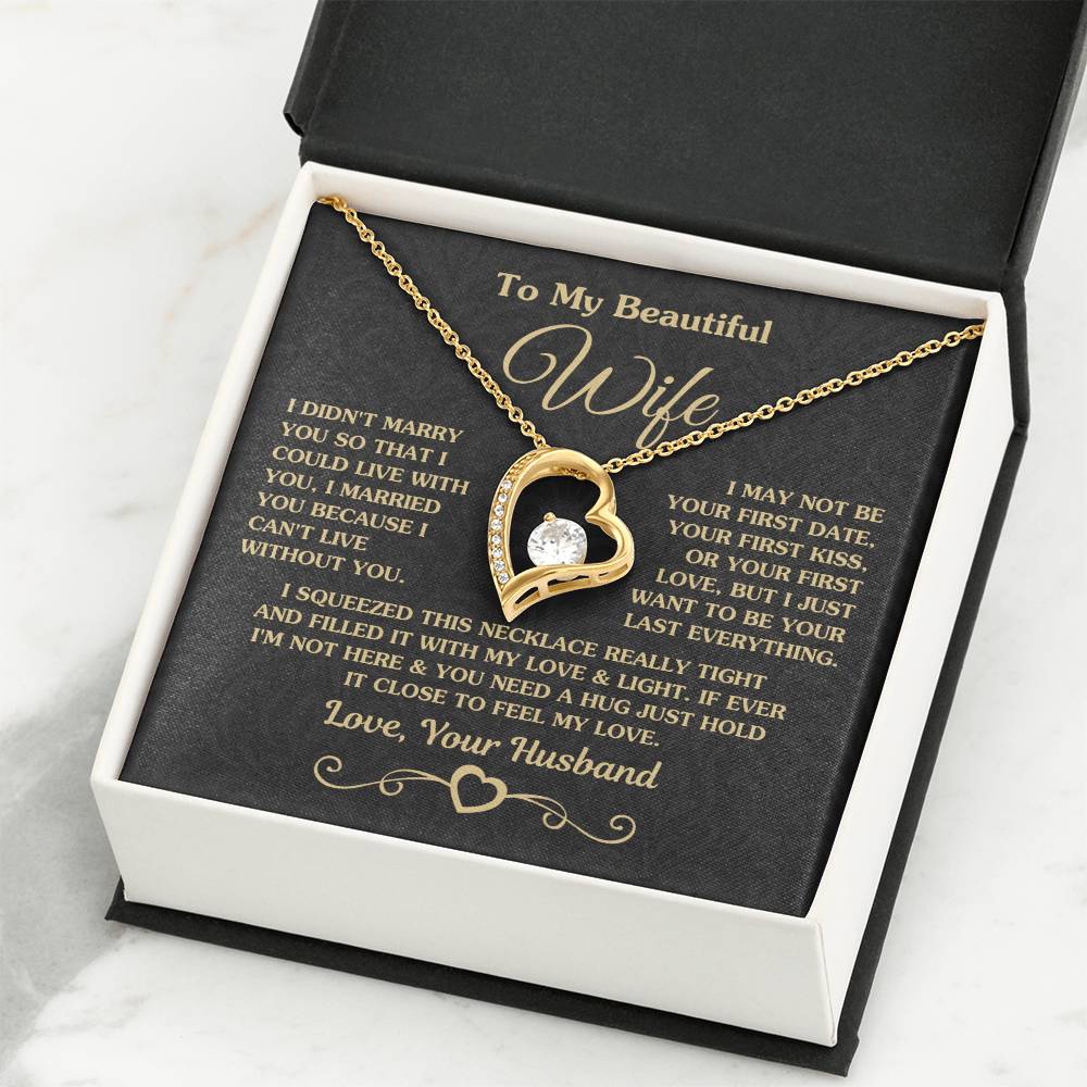 Best Gift for Wife from Husband - Emotional Love Jewelry for Birthday, Valentine’s Day, Anniversary & Christmas - Forever Love Necklace