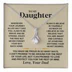 To My Beautiful Daughter Necklace - I Believe In You - Present for Daughter from Dad - Alluring Beauty Necklace