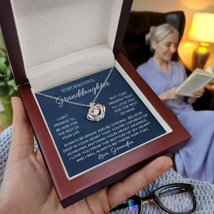 To My Granddaughter Necklace – Christmas Gift for Granddaughter’s Graduation from Grandpa – Crown Pendant Necklace