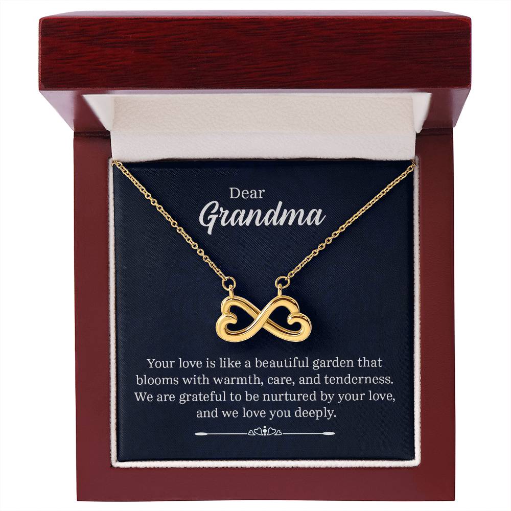 Dear Grandma - Your love is like a beautiful garden - Grandma Gift - Endless Love Necklace