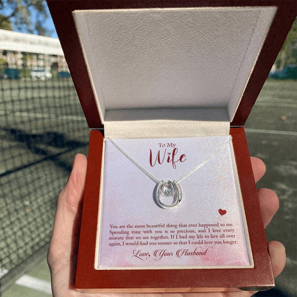 Birthday Gift for Wife from Husband - Emotional Jewelry for Anniversary & Valentine’s Day Too - Lucky In Love Necklace