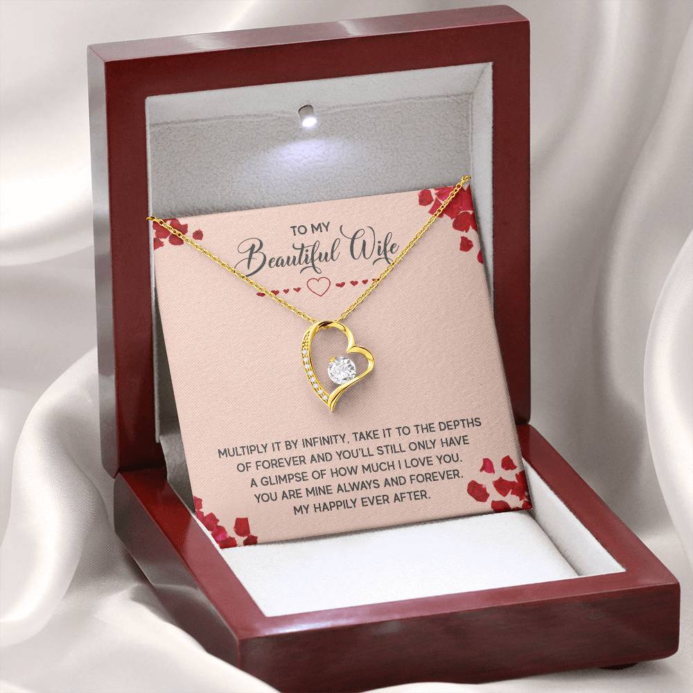 Heartfelt Wife Jewelry - Love Gift from Husband for Birthday, Anniversary & Valentine’s Day - Forever Love Necklace