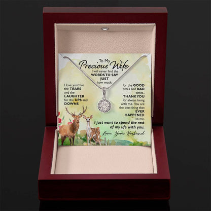 Love Gift for Wife from Husband - Sentimental Jewelry for Valentine’s Day, Anniversary, Birthday & Christmas - Eternal Hope Necklace