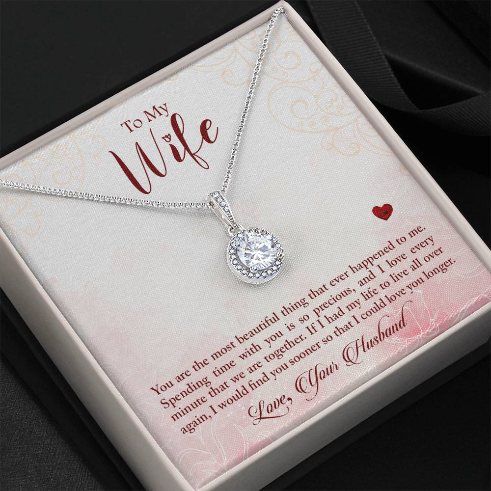 To My Wife Necklace - Unique Emotional Jewelry from Husband for Anniversary, Valentine’s Day & Holiday Gifting - Eternal Hope Necklace
