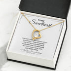 To My Sweetheart Necklace - Gift for Love on Valentine’s Day & Special Days - Forever Love Necklace