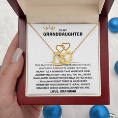 Beautiful Necklace for Granddaughter, Jewelry Gift, Timeless Keepsake, Interlocking Hearts Necklace, To My Beautiful Granddaughter