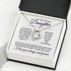 To My Bonus Daughter - Forever Love Necklace for Birthday, Graduation and Christmas