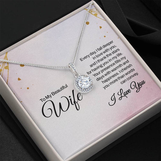 Thoughtful Gift for Wife - Emotional Jewelry from Husband for Anniversary, Birthday, Valentine’s Day & Holidays - Eternal Hope Necklace