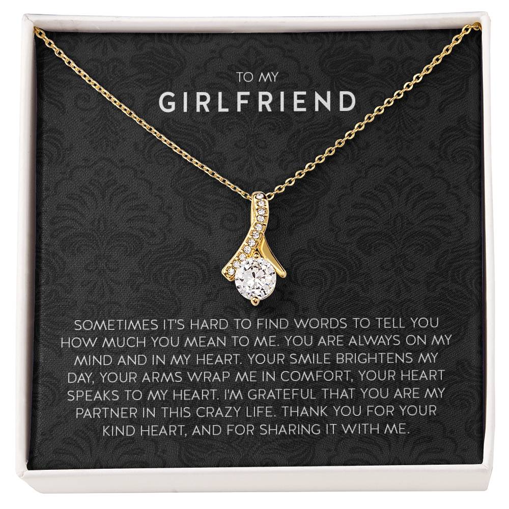 To My Girlfriend Necklace - Romantic Jewelry Gift for Christmas, Valentine’s Day & Surprises - Alluring Beauty Necklace