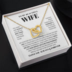 To My Wife Necklace - Sweet Love Gift from Husband - Interlocking Hearts Necklace