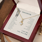 To My Daughter Necklace – Graduation & Christmas Gift from Mom – Alluring Beauty Necklace